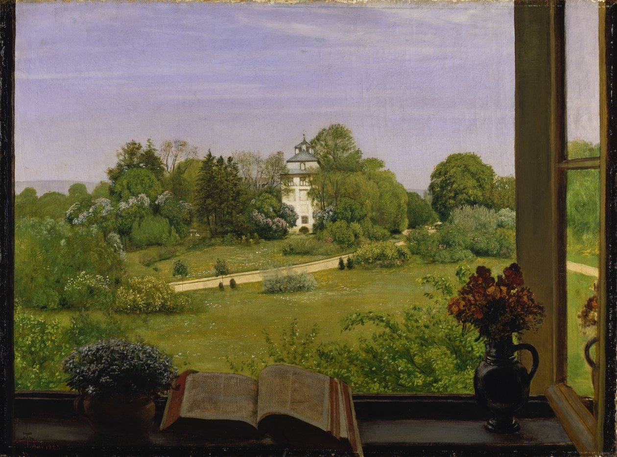 Holzhausenpark'ın "Die Öd" görünümü by Hans Thoma
