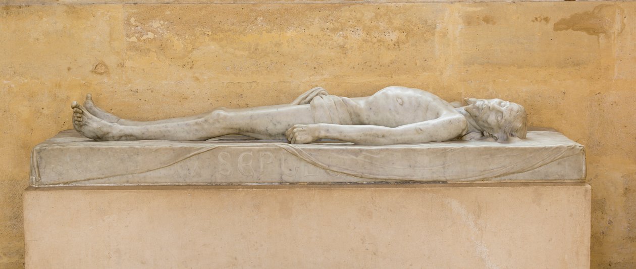 İsa Mezarda, H.Holbein'in kopyası. Invalides Şapeli'nin aşağı kıyısı (1670), Paris (fotoğraf) by Hans (after) Holbein the Younger