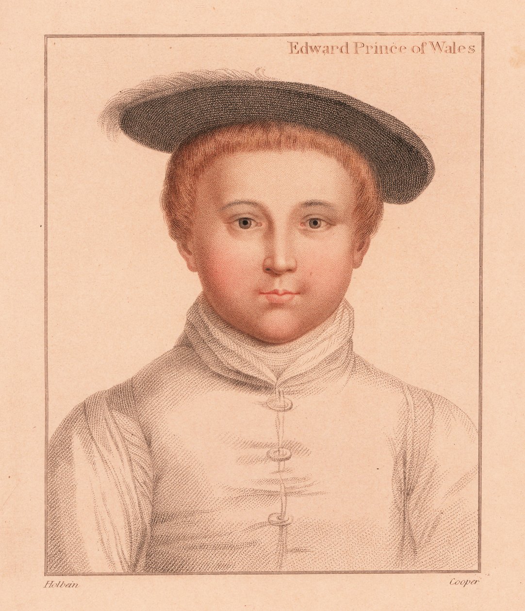 Edward, Galler Prensi, 3-5 yaş arası, 1812 (gravür) by Hans (after) Holbein the Younger