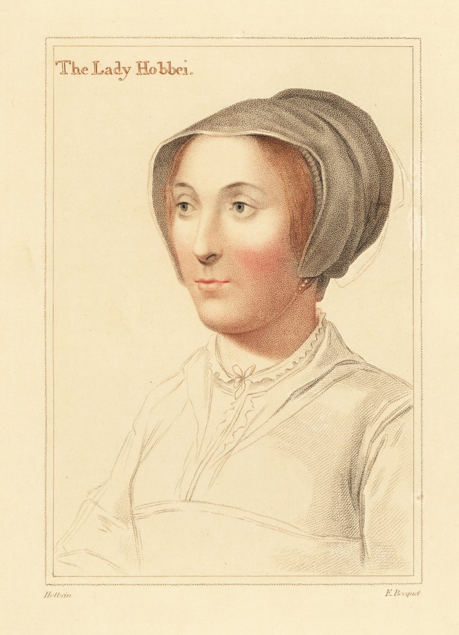 Elizabeth Cooke veya Elizabeth Stonor., 1812 (gravür) by Hans (after) Holbein the Younger