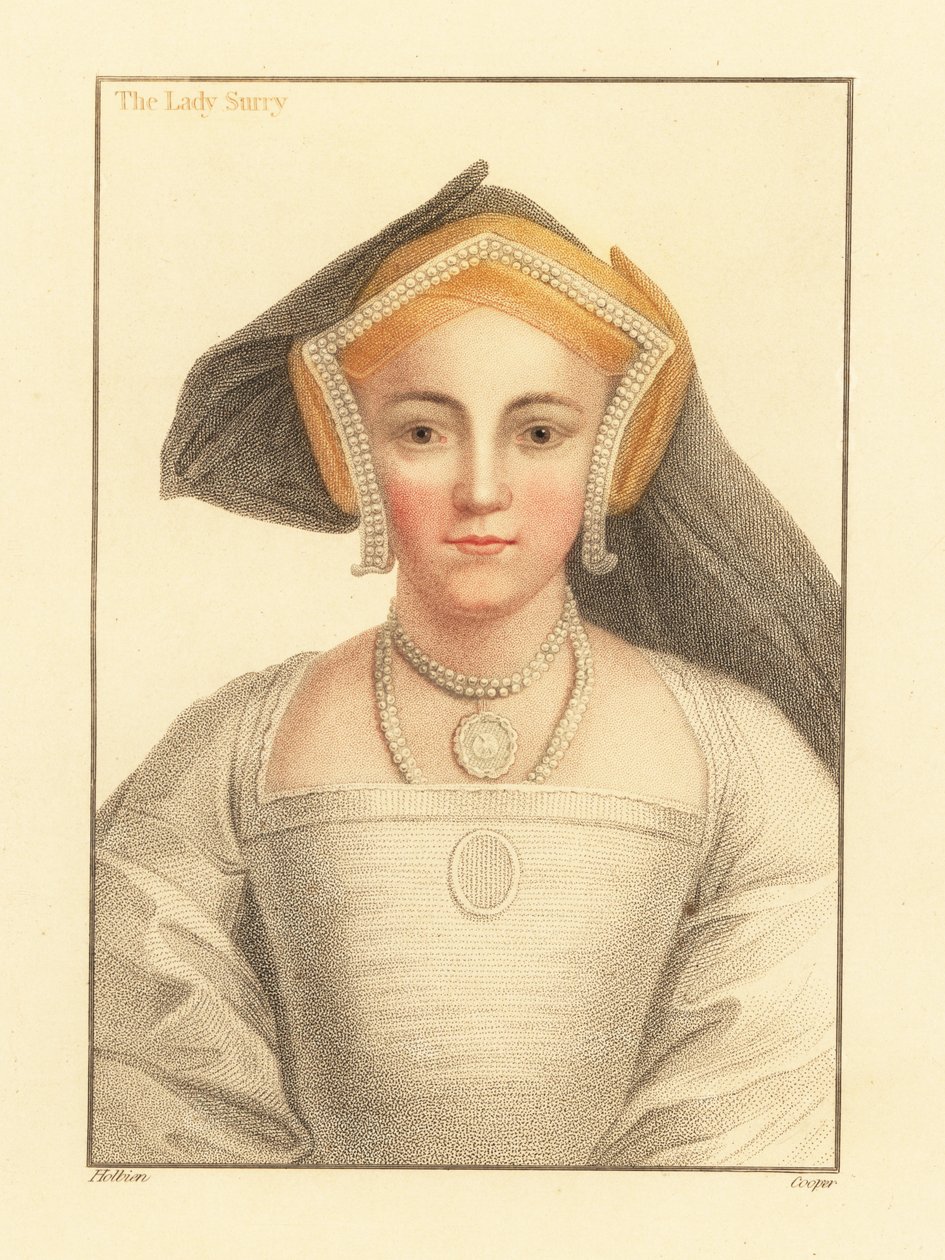 Frances Howard, Surrey Kontesi., 1812 (gravür) by Hans (after) Holbein the Younger
