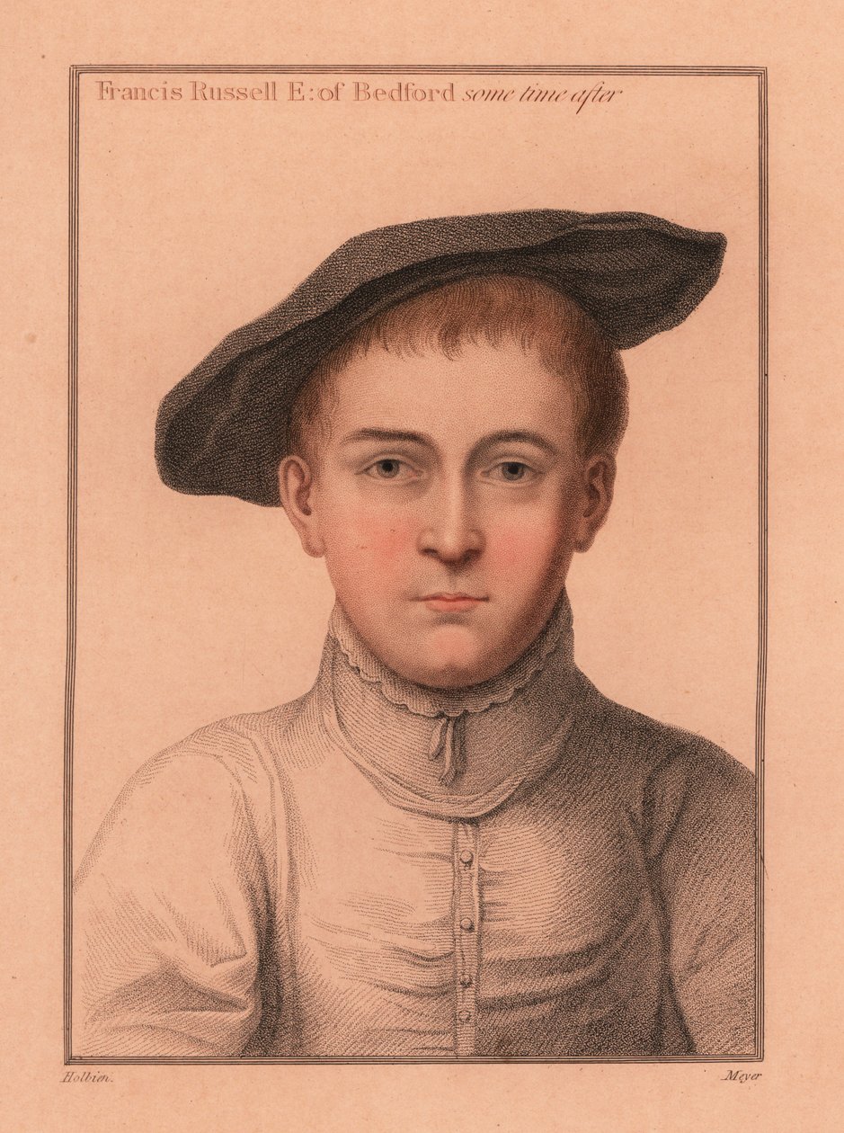 Francis Russell, 2. Bedford Kontu, 1812 (gravür) by Hans (after) Holbein the Younger