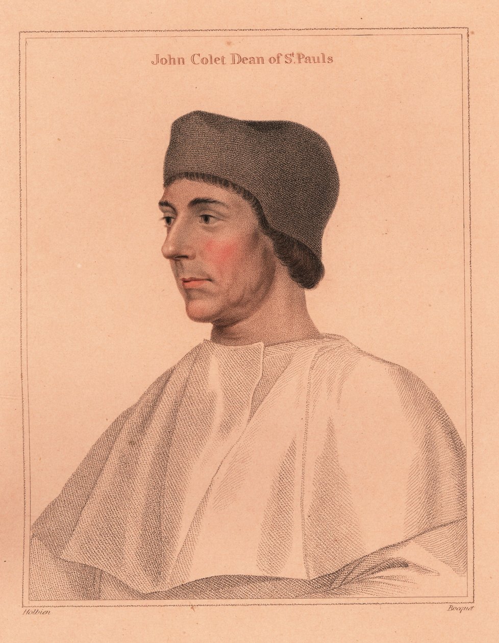John Colet, Aziz Paul Katedrali Dekanı, 1812 (gravür) by Hans (after) Holbein the Younger