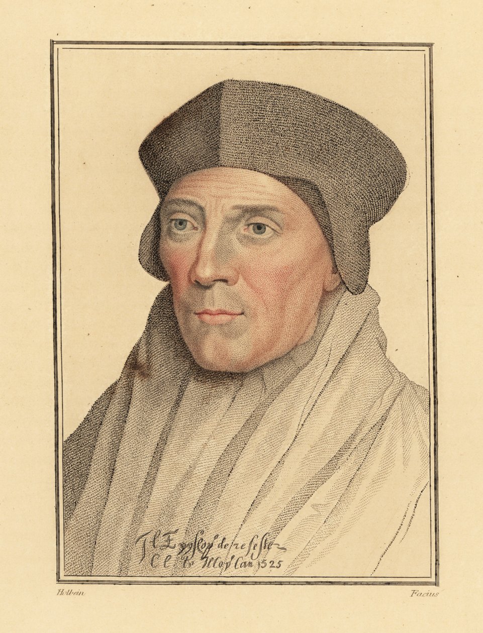 John Fisher, Rochester Piskoposu (1469-1535). ,1812 (gravür) by Hans (after) Holbein the Younger