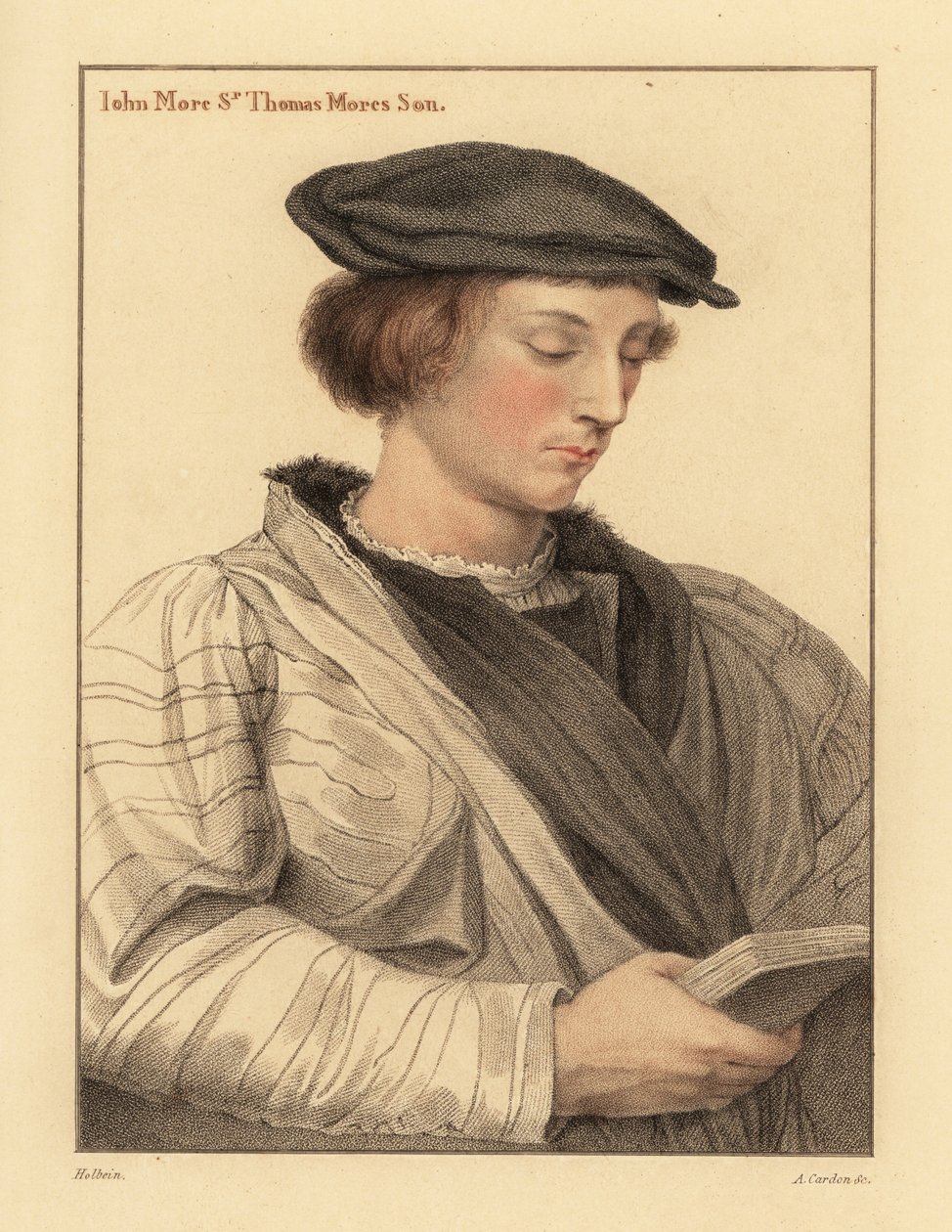 John More, 19 yaşında, Sir Thomas More'un oğlu. ,1812 (gravür) by Hans (after) Holbein the Younger