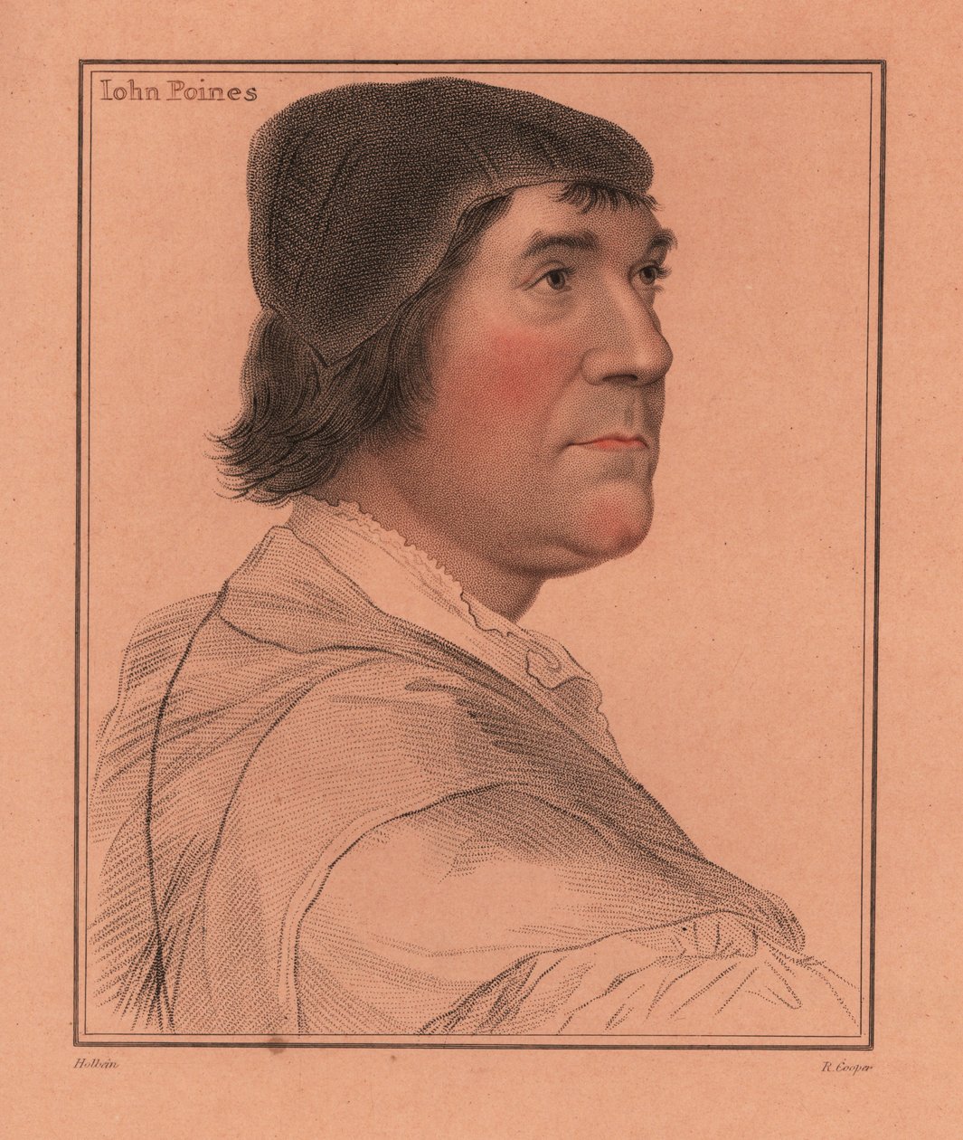 John Poyntz, İngiliz saray mensubu ve politikacı., 1812 (gravür) by Hans (after) Holbein the Younger