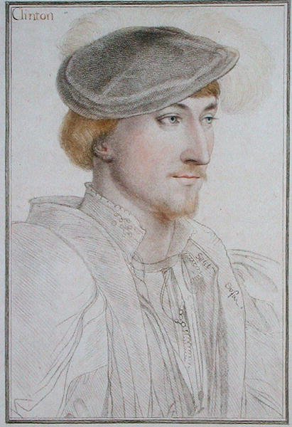 Lord Clinton (1512-85) Llincoln 1. Kontu, Francesco Bartolozzi (1727-1815) tarafından oyulmuş 1793 (gravür) by Hans (after) Holbein the Younger