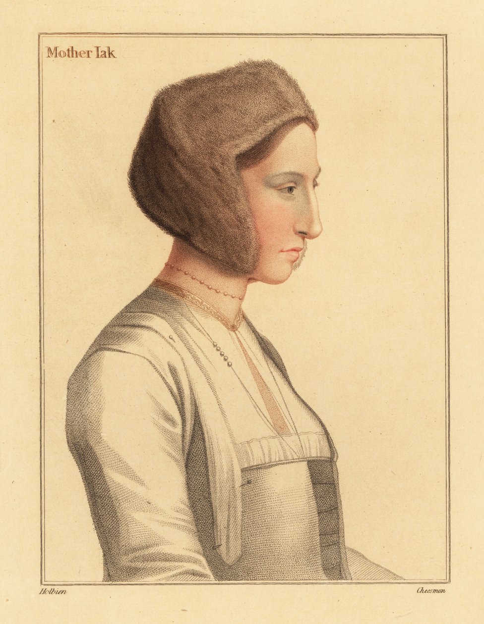 Margaret Clement, Thomas More'un üvey kızı., 1812 (gravür) by Hans (after) Holbein the Younger