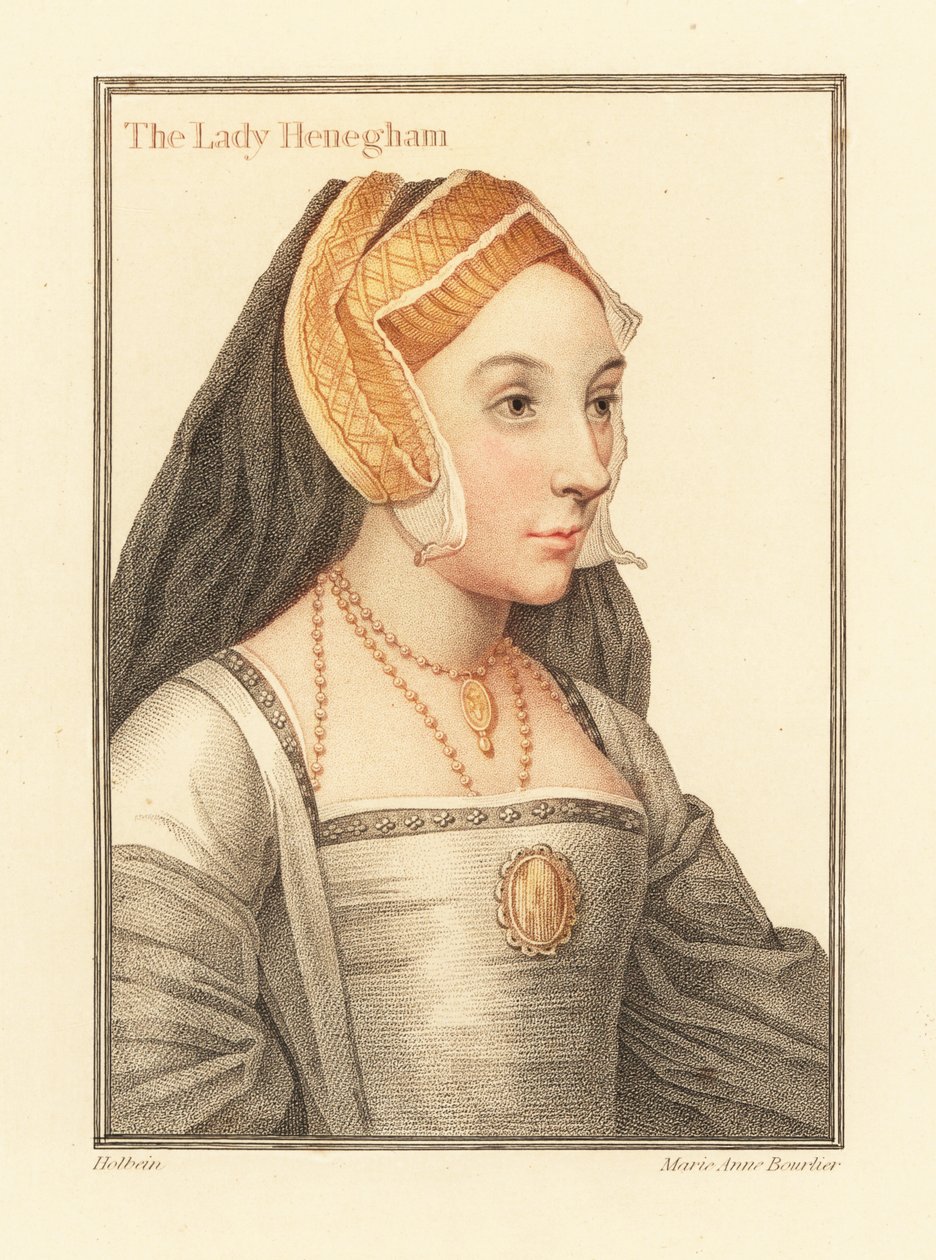 Mary Shelton, Lady Heveningham., 1812 (gravür) by Hans (after) Holbein the Younger