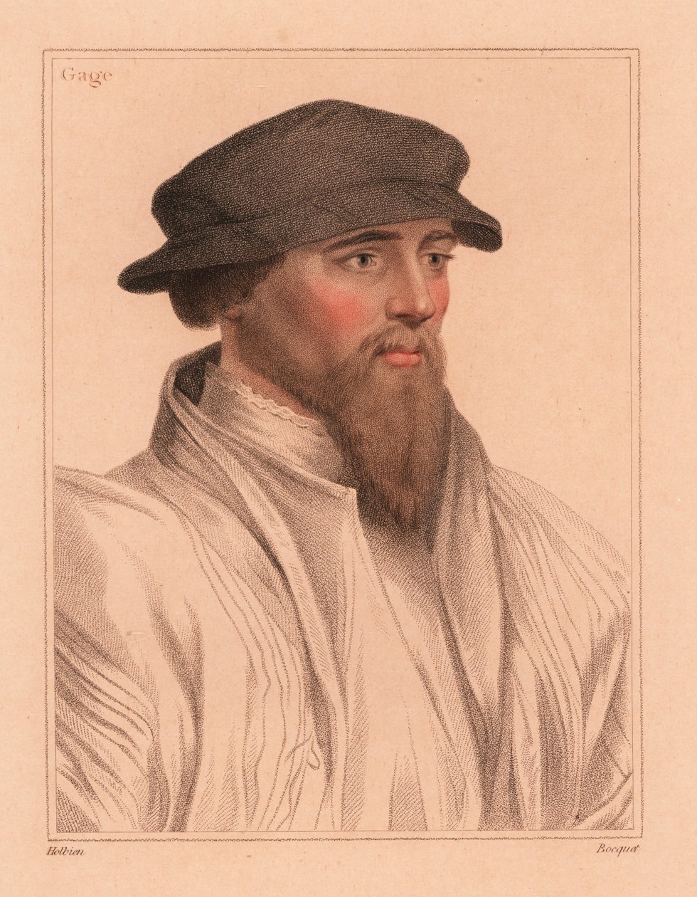 Sir John Gage, İngiliz saray mensubu ve politikacı by Hans (after) Holbein the Younger