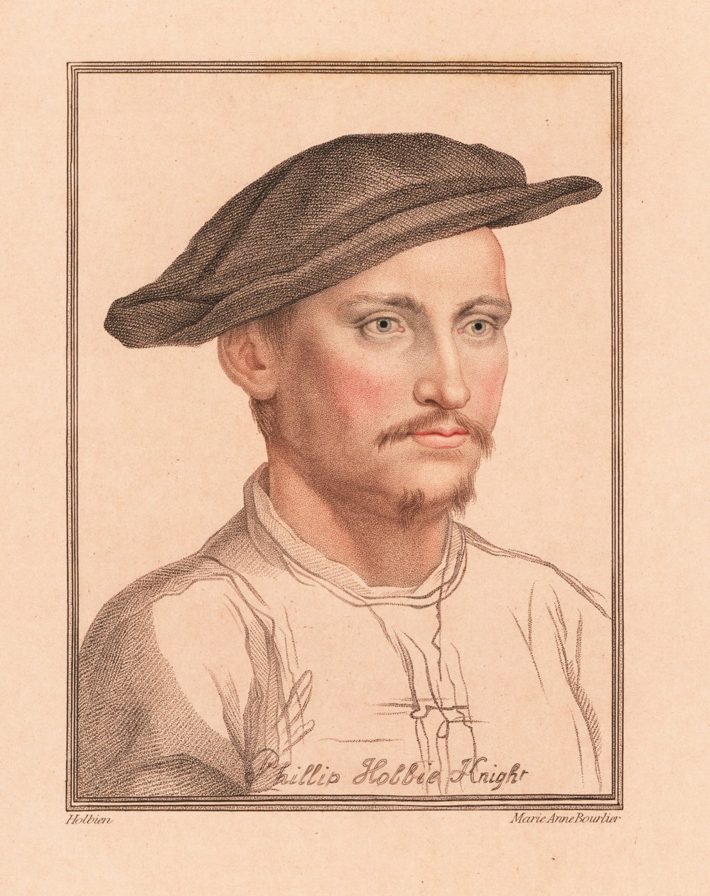 Sir Philip Hoby, İngiliz Kutsal Roma İmparatorluğu Büyükelçisi., 1812 (gravür) by Hans (after) Holbein the Younger