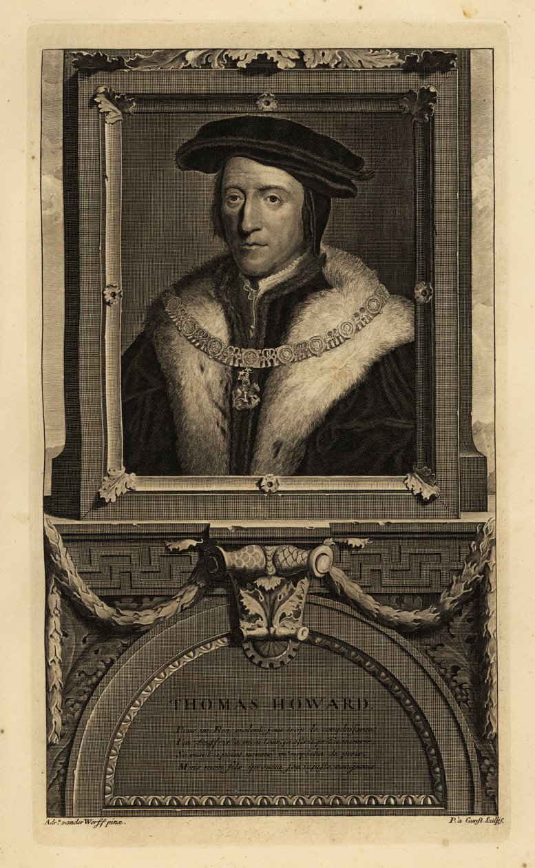 Thomas Howard, 3. Norfolk Dükü (1473-1554) (gravür) by Hans (after) Holbein the Younger