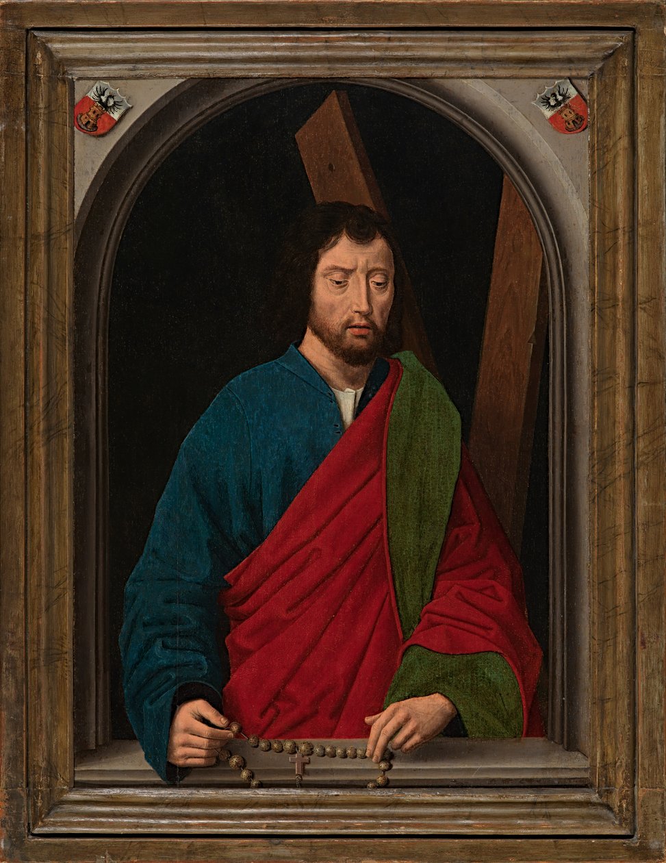 St. Andrew, c.1491-1519 (panel üzerine yağ) by Hans (after) Memling