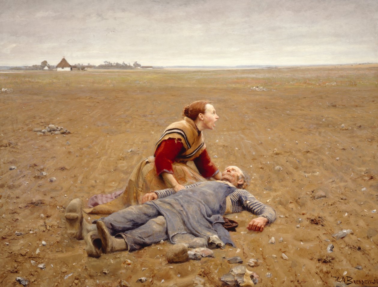 Yıpranmış ya da Şehit, 1889. by Hans Andersen Brendekilde