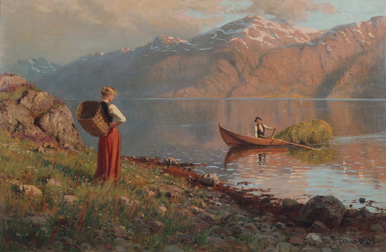 Fiyordun Tarihi (tuval üzerine yağlı boya) by Hans Andreas Dahl