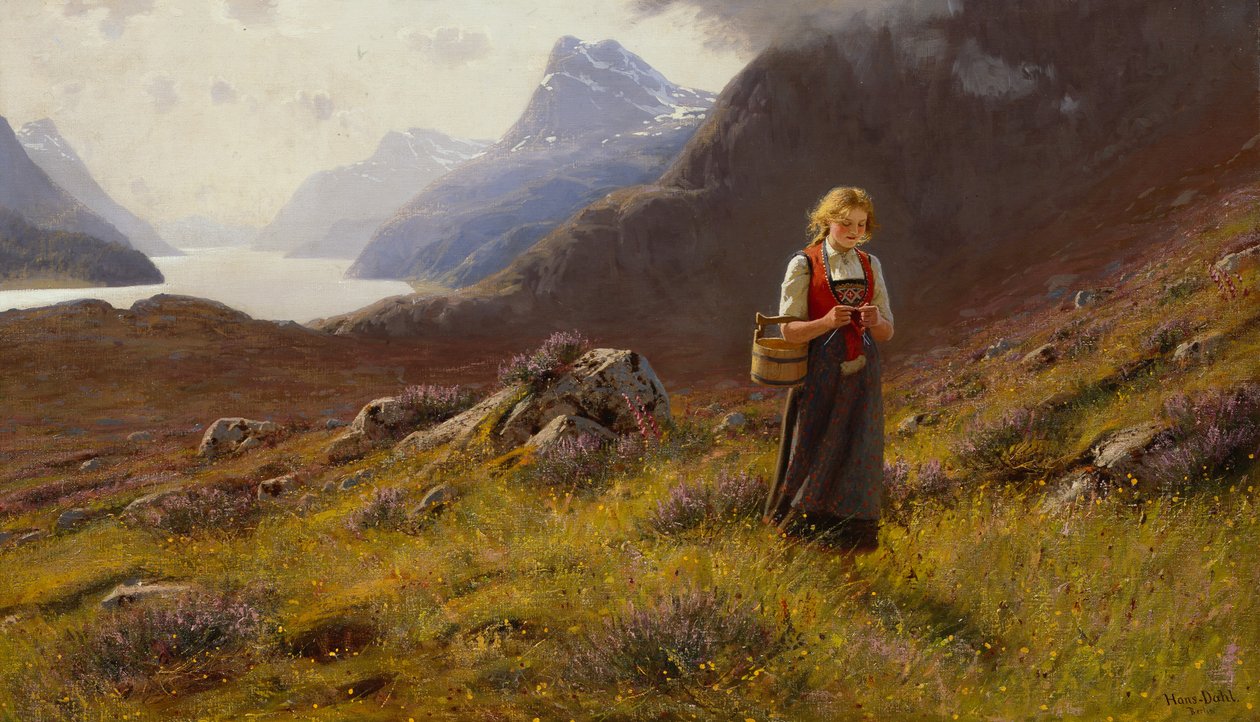 Örgü Mandıra (tuval üzerine yağlı boya) by Hans Andreas Dahl