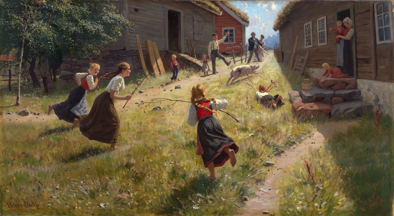 Domuz Gevşek (tuval üzerine yağlı boya) by Hans Andreas Dahl