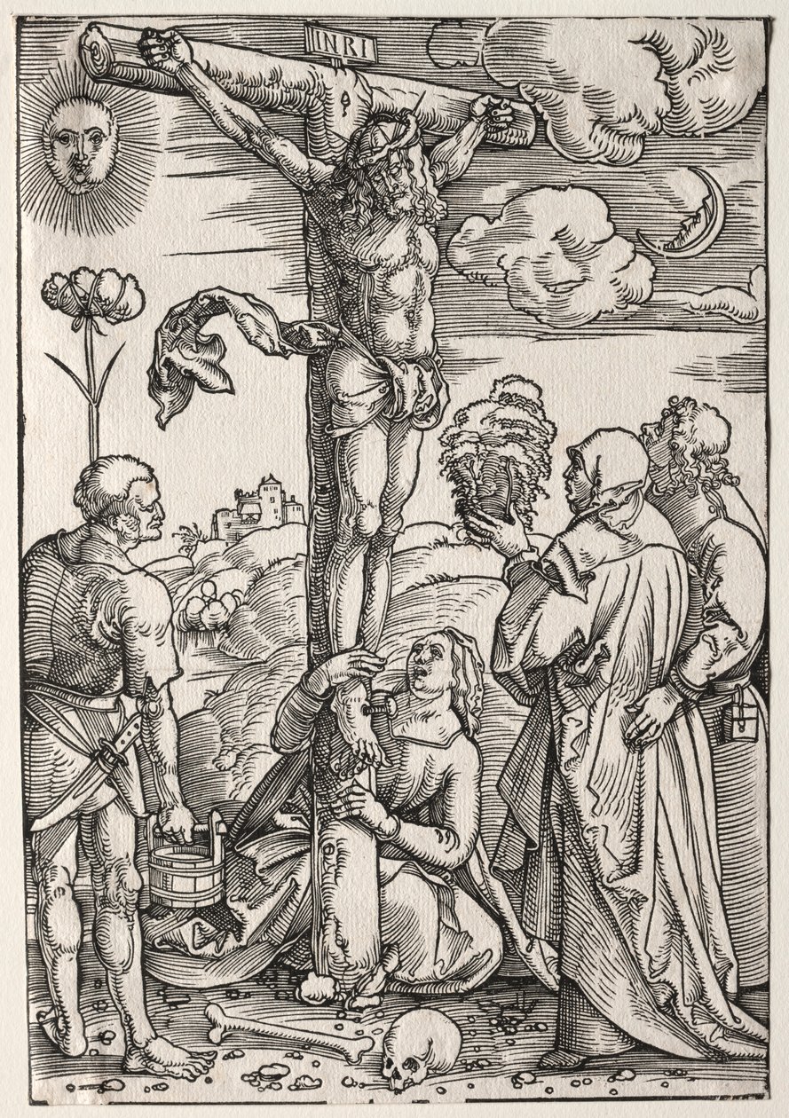 Meryem, Aziz John, Mary Magdalen ve Aziz Stephen ile Haç Üzerinde İsa, 1505. by Hans Baldung