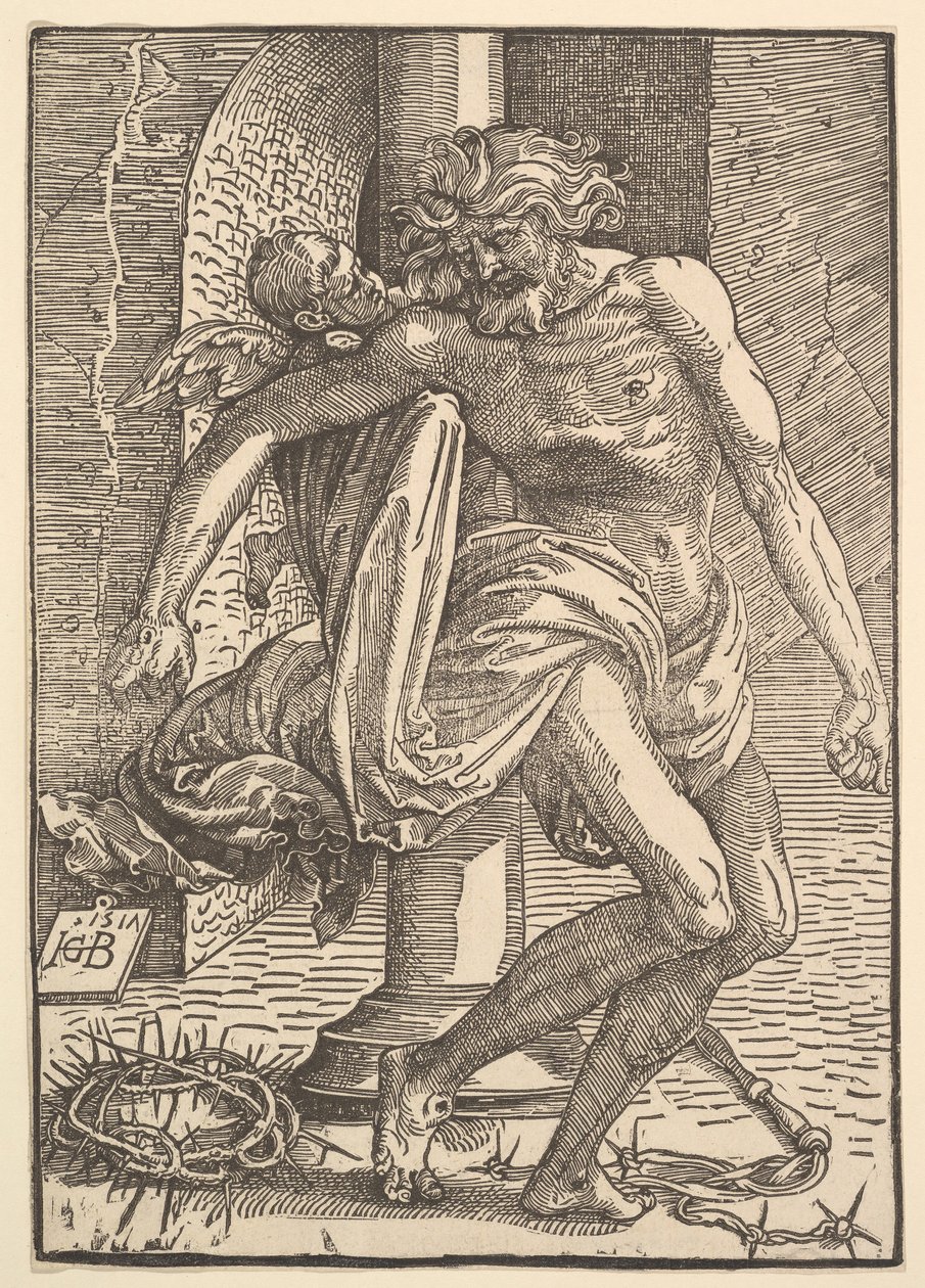 Küçük Bir Melek Tarafından Desteklenen İşkence Aletleriyle İsa, 1517. by Hans Baldung
