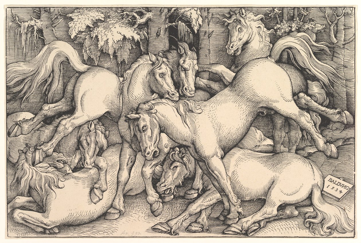 Yedi At Grubu, 1534. by Hans Baldung