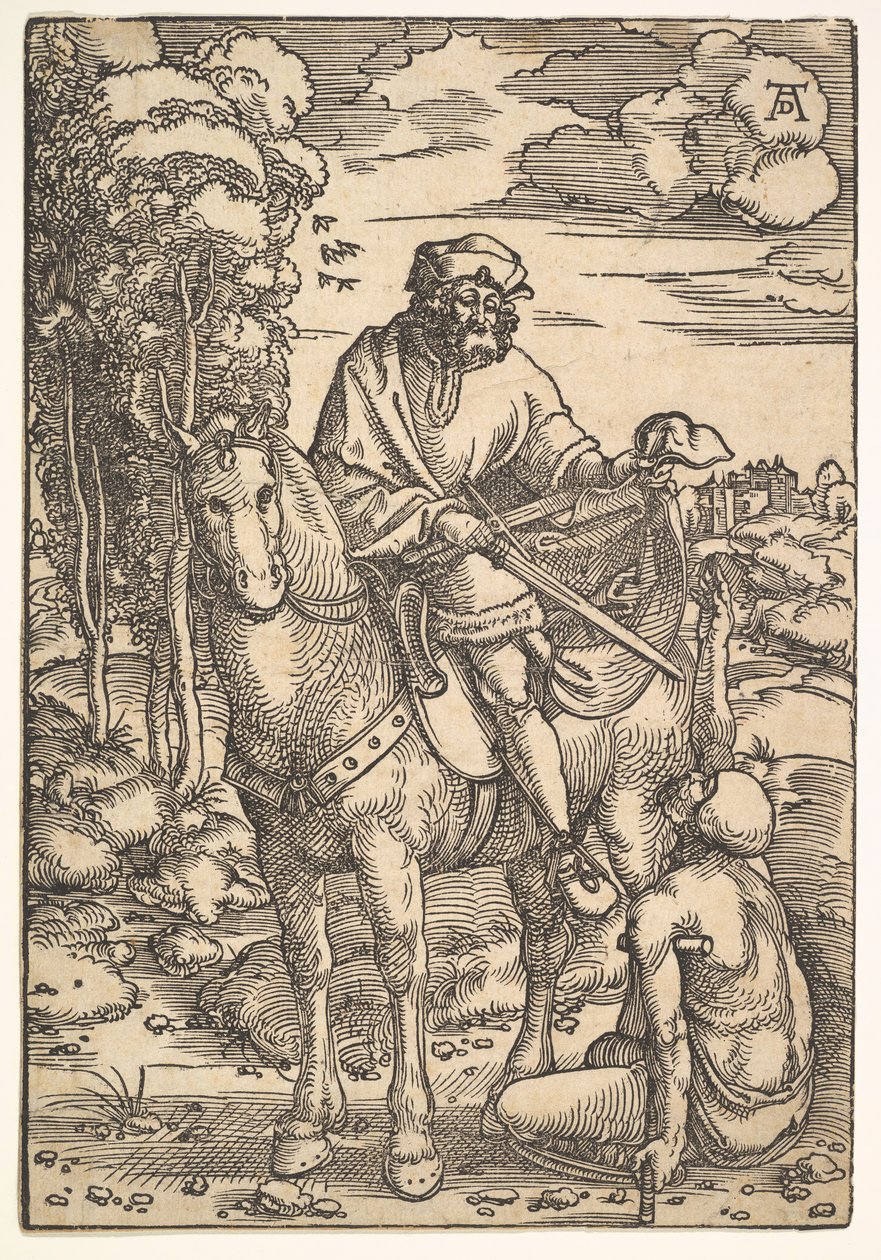 At Sırtında Aziz Martin, 15-16. Yüzyıl. by Hans Baldung