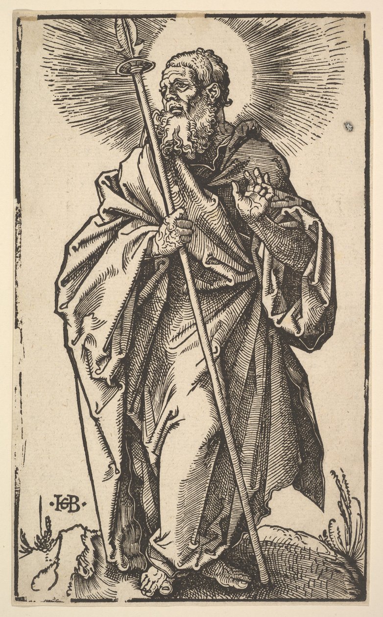 İsa ve Havarilerden Aziz Thomas, 1519. by Hans Baldung