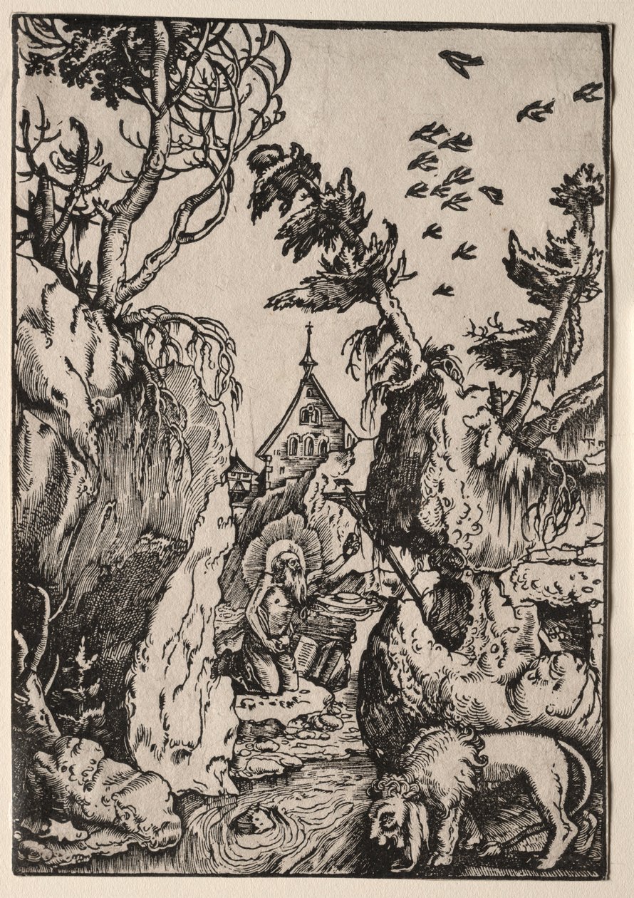 Vahşi Doğada Aziz Jerome. by Hans Baldung