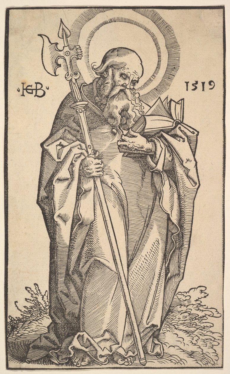 İsa ve Havarilerden Aziz Matta, 1519. by Hans Baldung