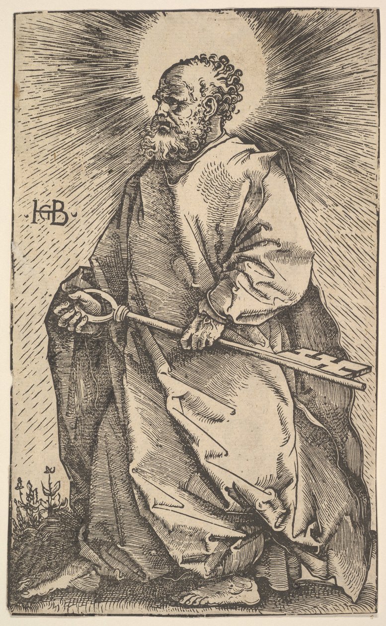 İsa ve Havarilerden Aziz Petrus, 1519. by Hans Baldung