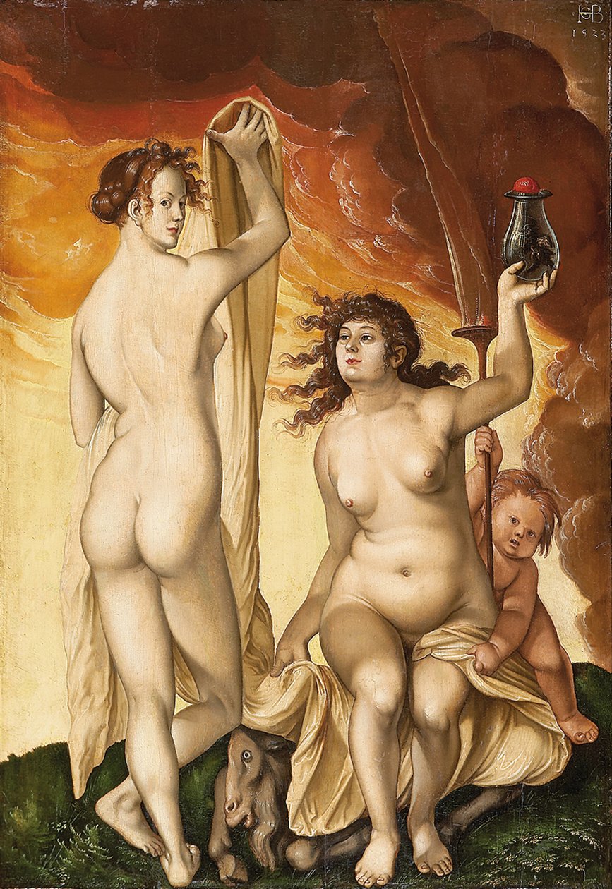 iki cadı by Hans Baldung