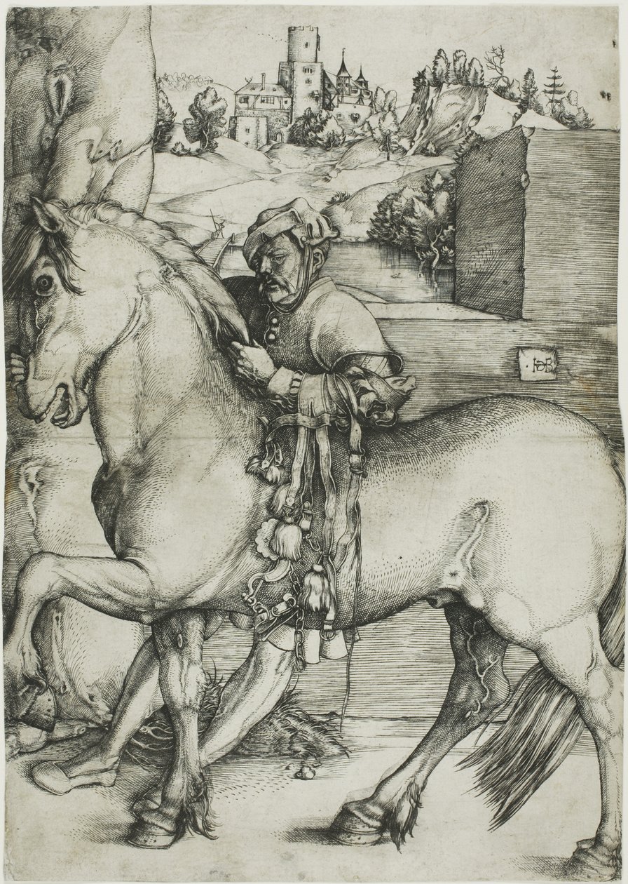 Damat Bir Atı Dizginliyor by Hans Baldung Grien