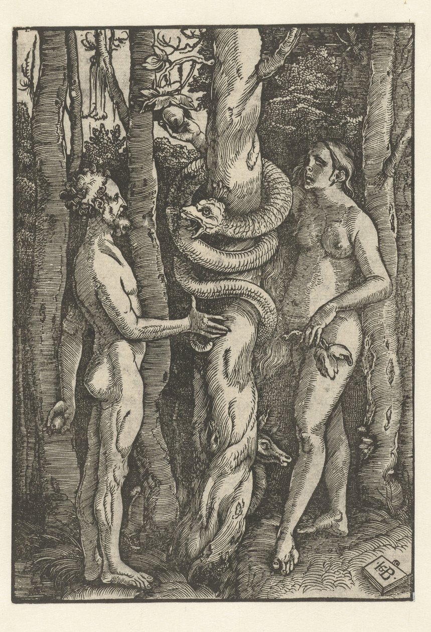 Yılan Günaha ile Adem ve Havva by Hans Baldung Grien