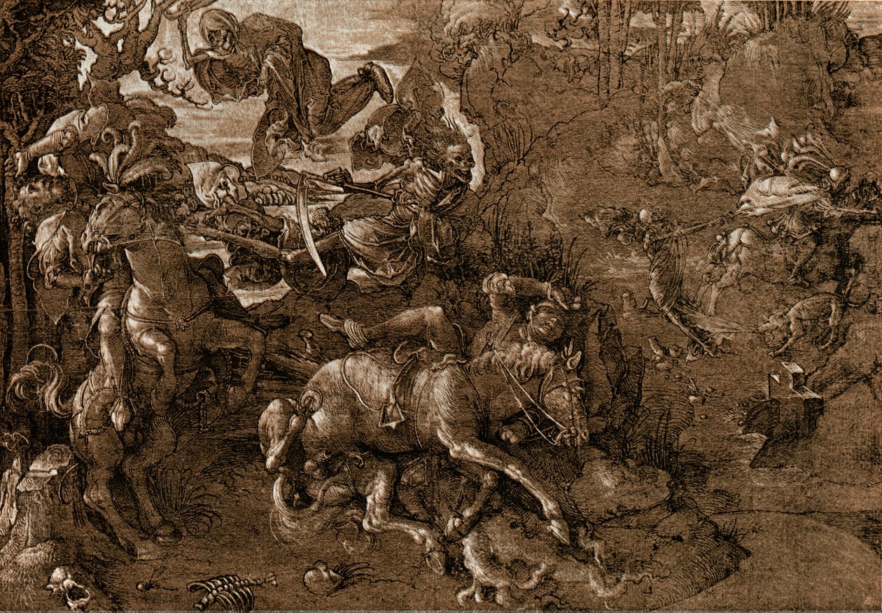 Ölümle Şövalyeler Savaşı by Hans Baldung Grien
