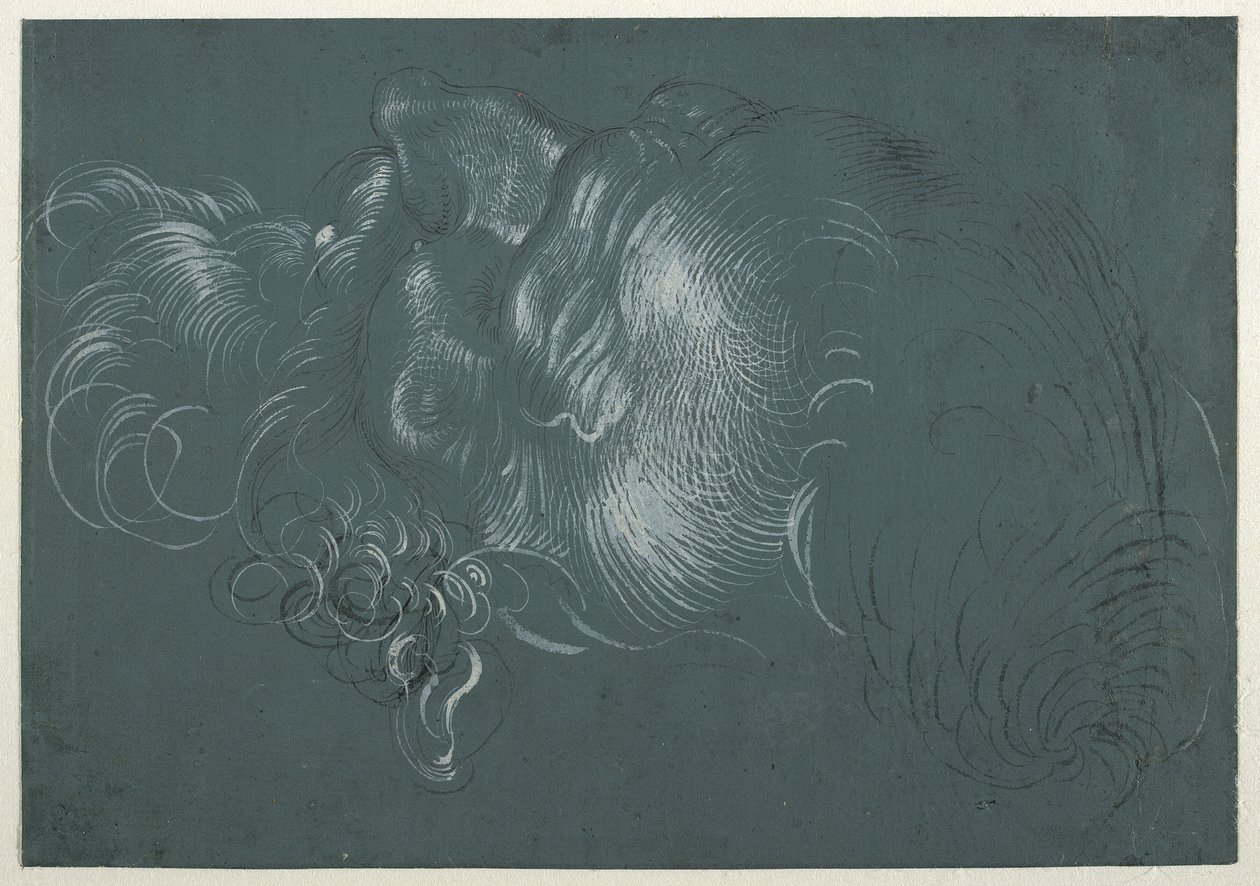Sol yukarıdan görülen bir havarinin başı. by Hans Baldung Grien