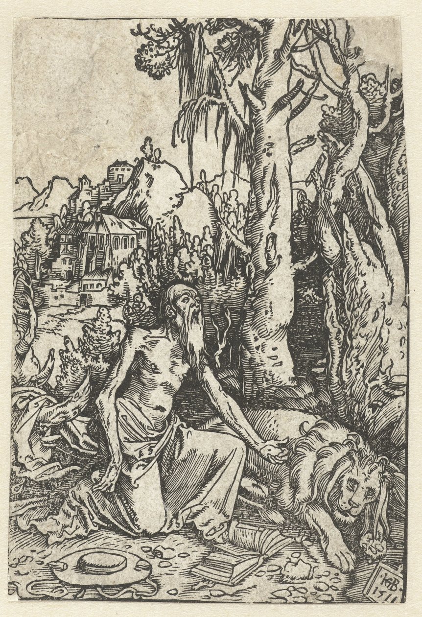 Çölde bir tövbekar olarak Aziz Jerome by Hans Baldung Grien
