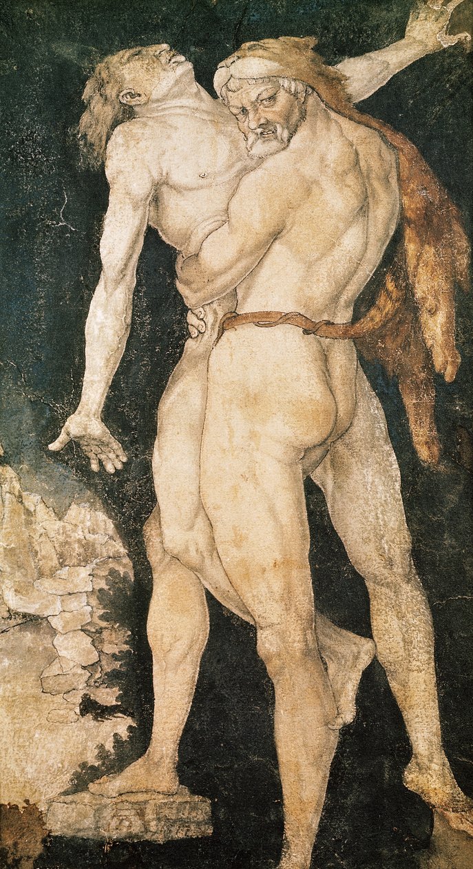 Herkül ve Antaeus, c.1530 by Hans Baldung Grien