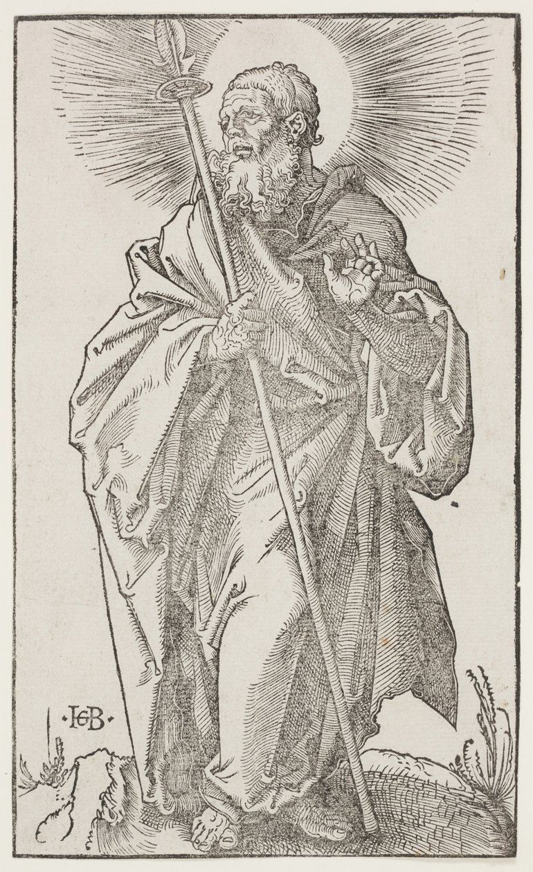Aziz Thomas, "Büyük Havariler"den, c.1519 (tahta baskı) by Hans Baldung Grien
