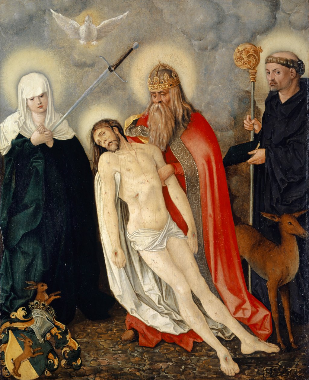 Kederlerin Leydisi ve Saint Giles arasındaki Kutsal Üçlü, c.1513-16 by Hans Baldung Grien