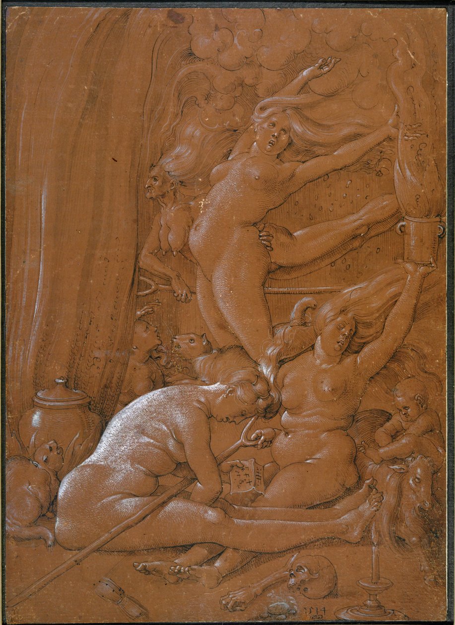 Cadılar (çizim) by Hans Baldung Grien
