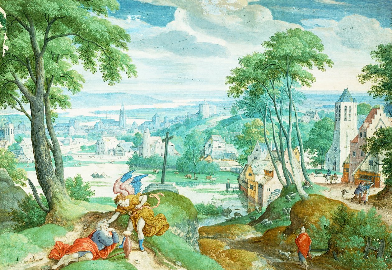 İlyas ve Melek, 1583 by Hans Bol