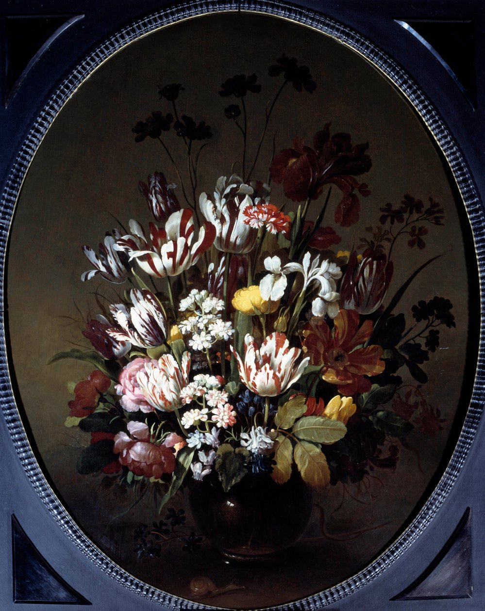 Çiçek vazosu. Hans Bollongier (v.1600-ap. 1644), Ec. Bekle. Tuval üzerine yağlıboya. Karartma: 0,83 X 0,68m. Chalon-Sur-Saone, Musee Denon by Hans Bollongier