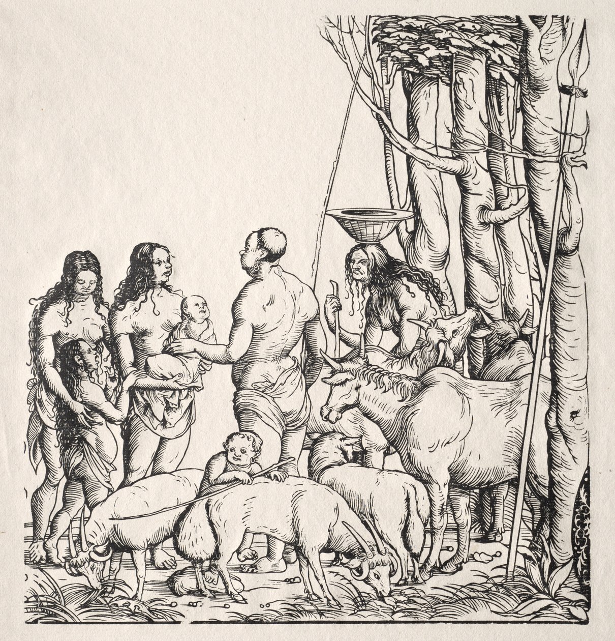 Sürü ile Hottentots by Hans Burgkmair