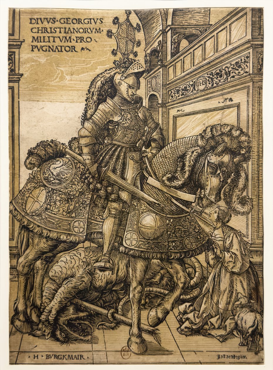 Aziz George ve Ejderha by Hans Burgkmair
