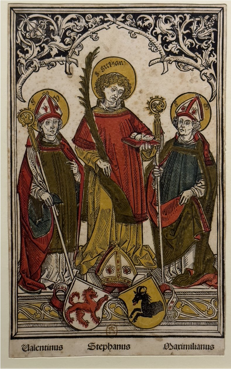 Aziz Valentine, Aziz Stephen ve Aziz Maximilie by Hans Burgkmair
