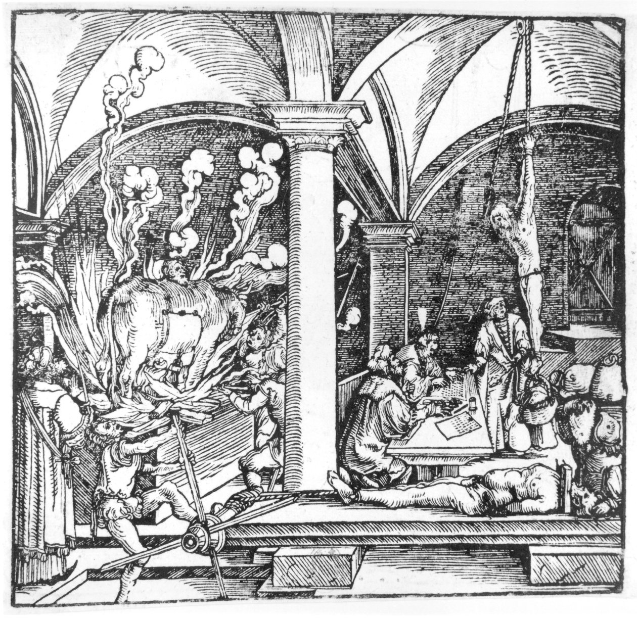 Sorgulama, Cicero Teutsch'un bir kitabından illüstrasyon, Augsbourg, 1533 by Hans Burgkmair