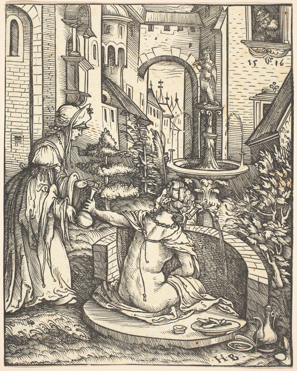 Bathsheba Hamamında by Hans Burgkmair I