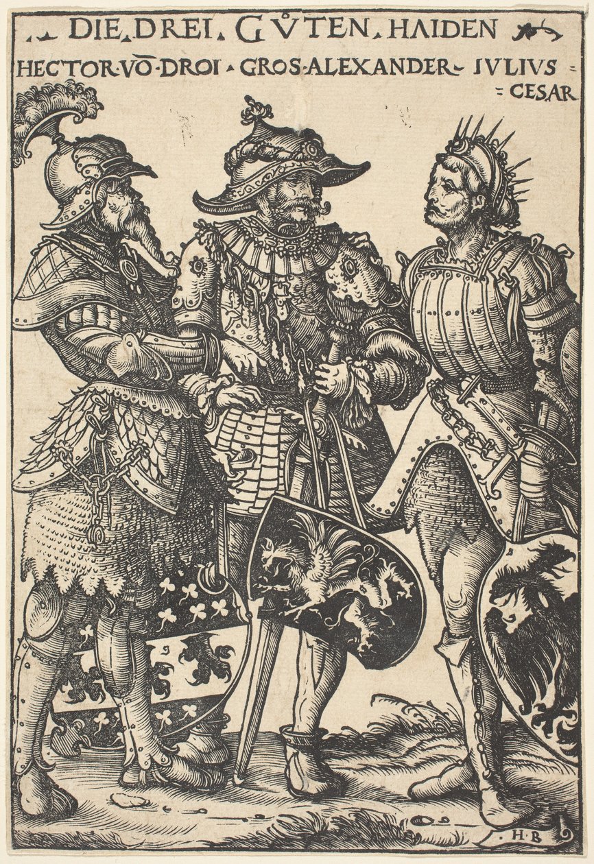 Hektor, İskender ve Julius Sezar by Hans Burgkmair I