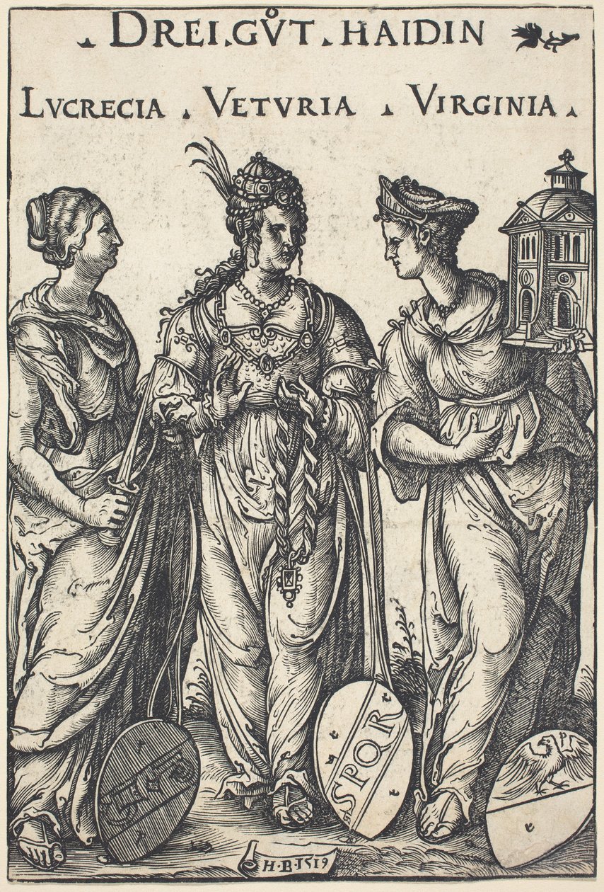 Lucretia, Veturia ve Virginia by Hans Burgkmair I