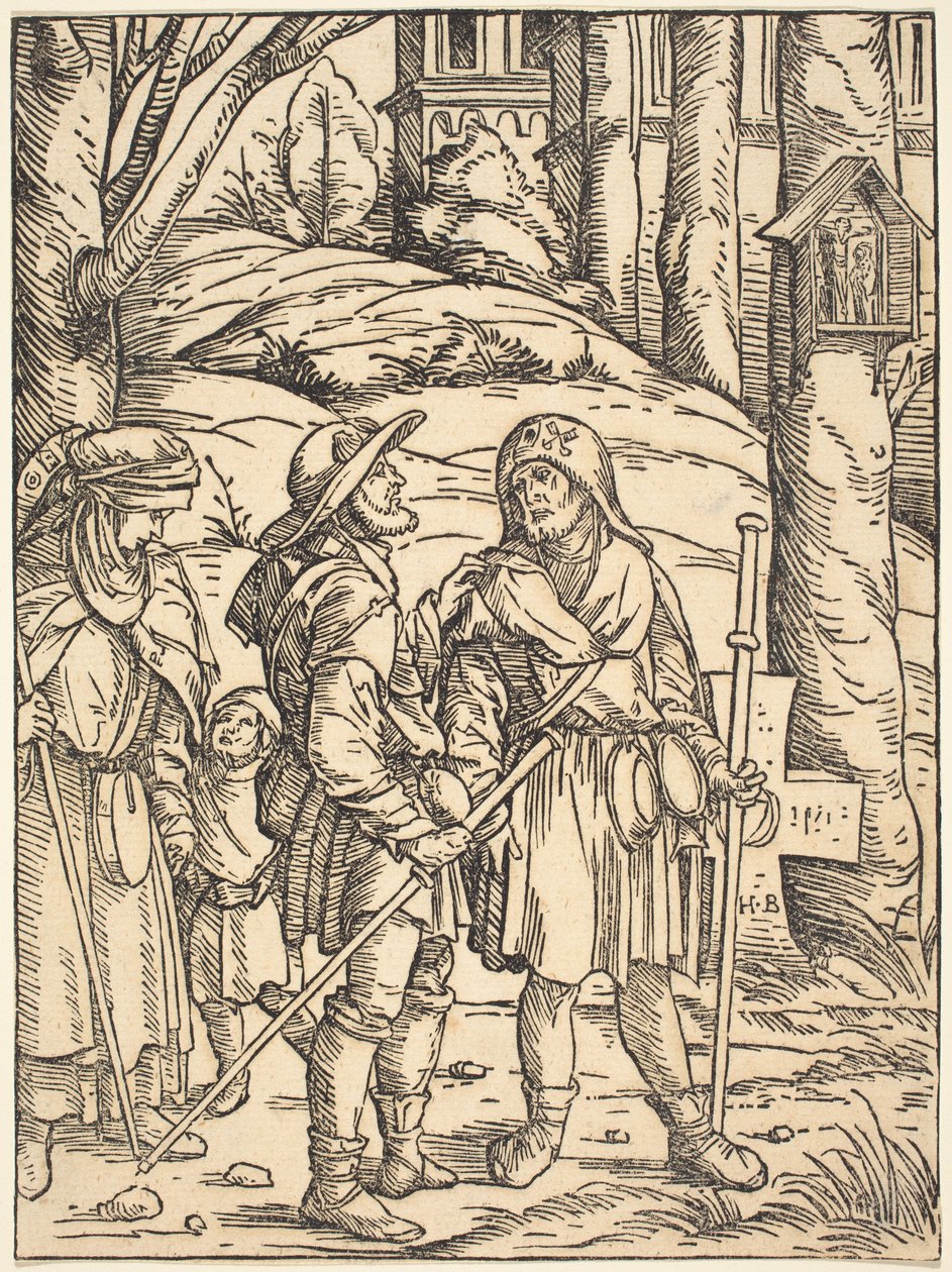 Yol Kenarındaki Tapınakta Hacılar by Hans Burgkmair I