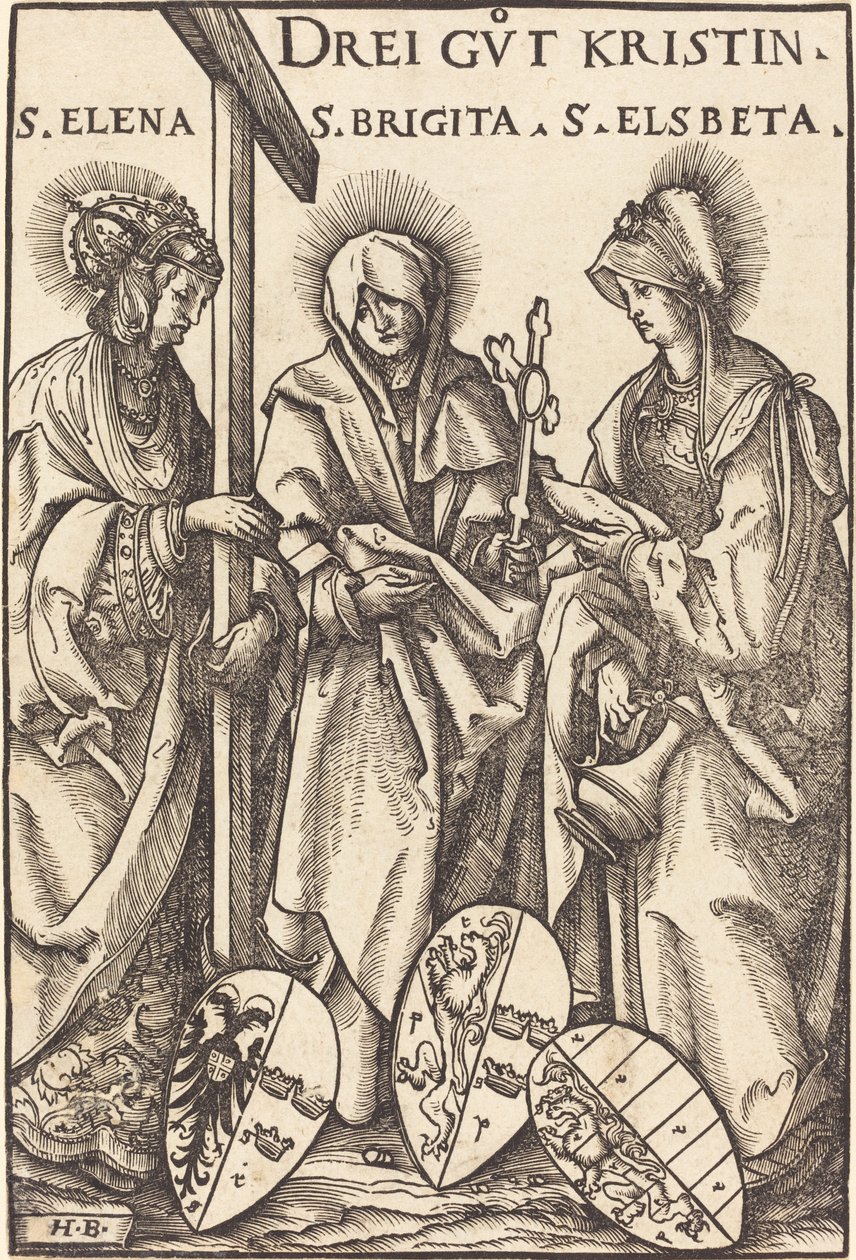 Aziz Helena, Aziz Brigitta ve Aziz Elizabeth by Hans Burgkmair I